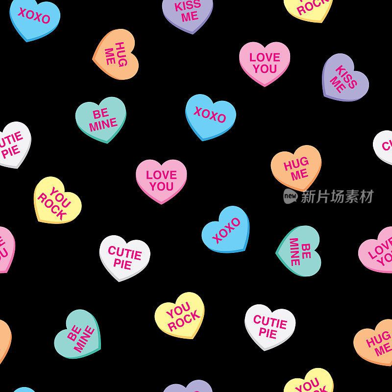 Candy Hearts Pattern